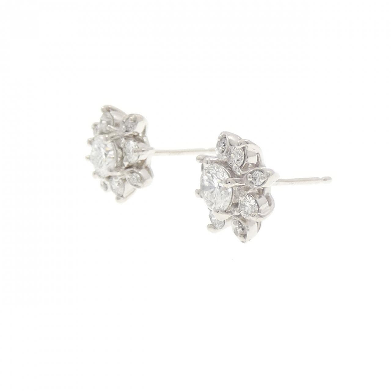 K18WG ダイヤモンド ピアス 0.250CT 0.259CT E-G VVS2-VS2 VG-FAIR