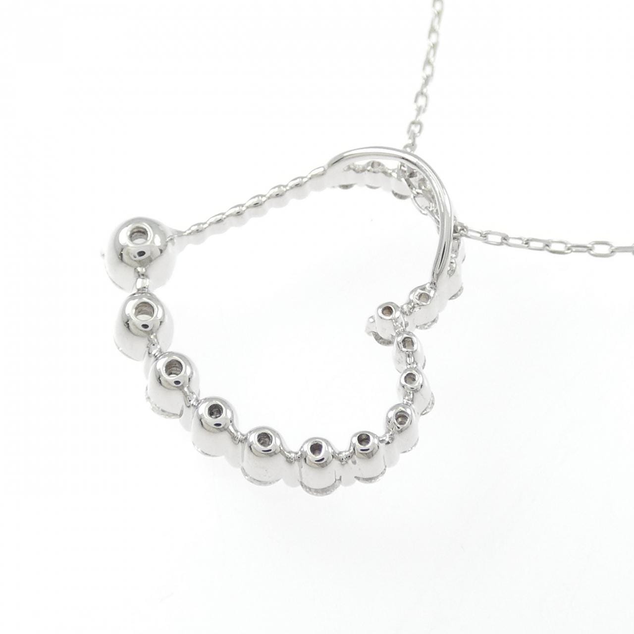 K18WG ハート ダイヤモンド ネックレス 1.000CT