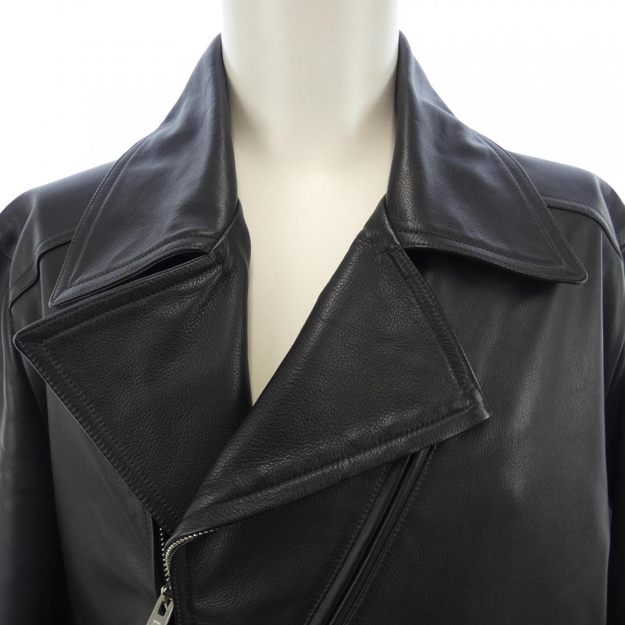 エルメス HERMES レザーライダースジャケット