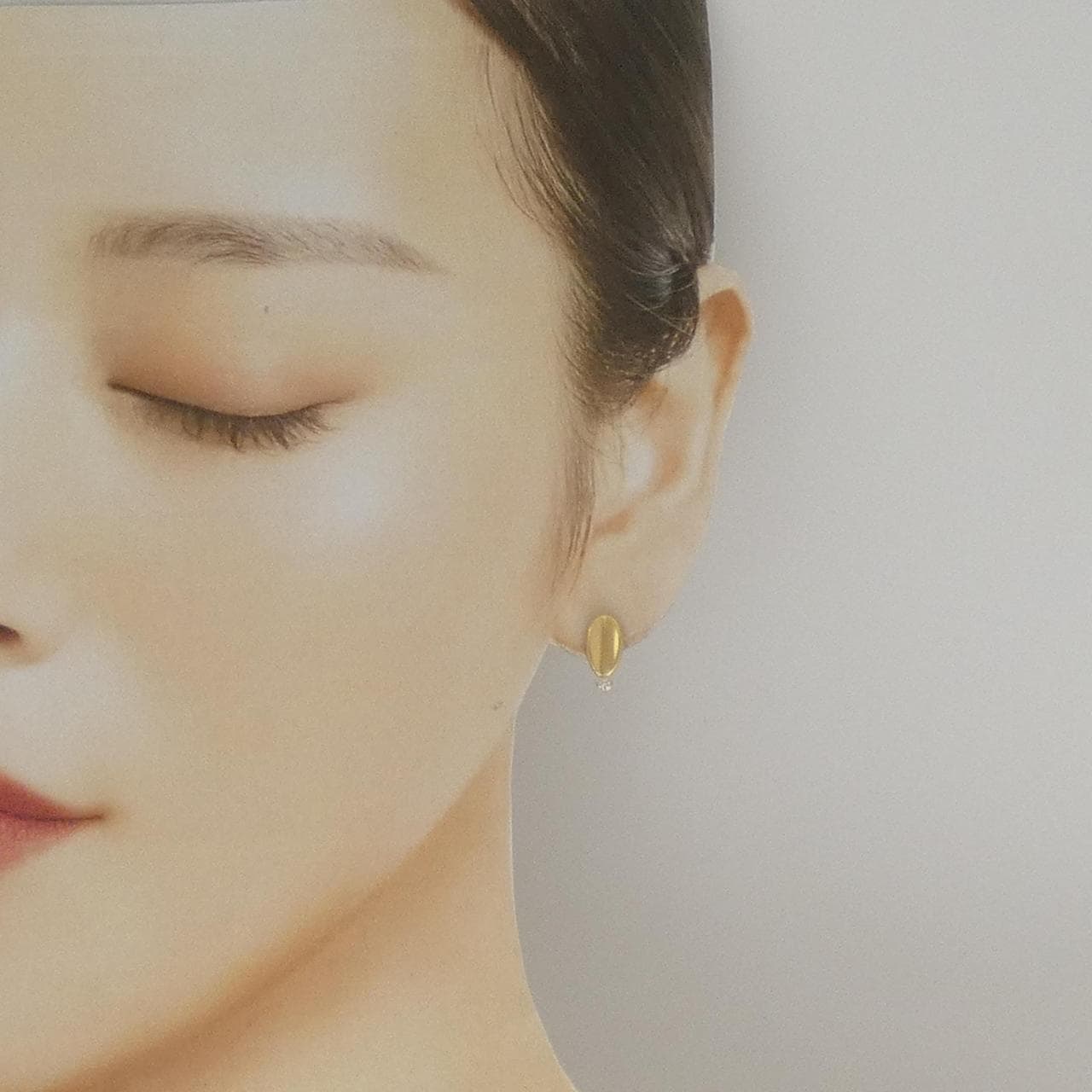 K18YG ダイヤモンド ピアス 0.06CT