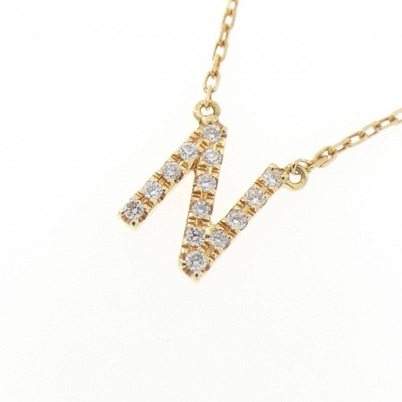 アーカー イニシャル ネックレス 0.05CT