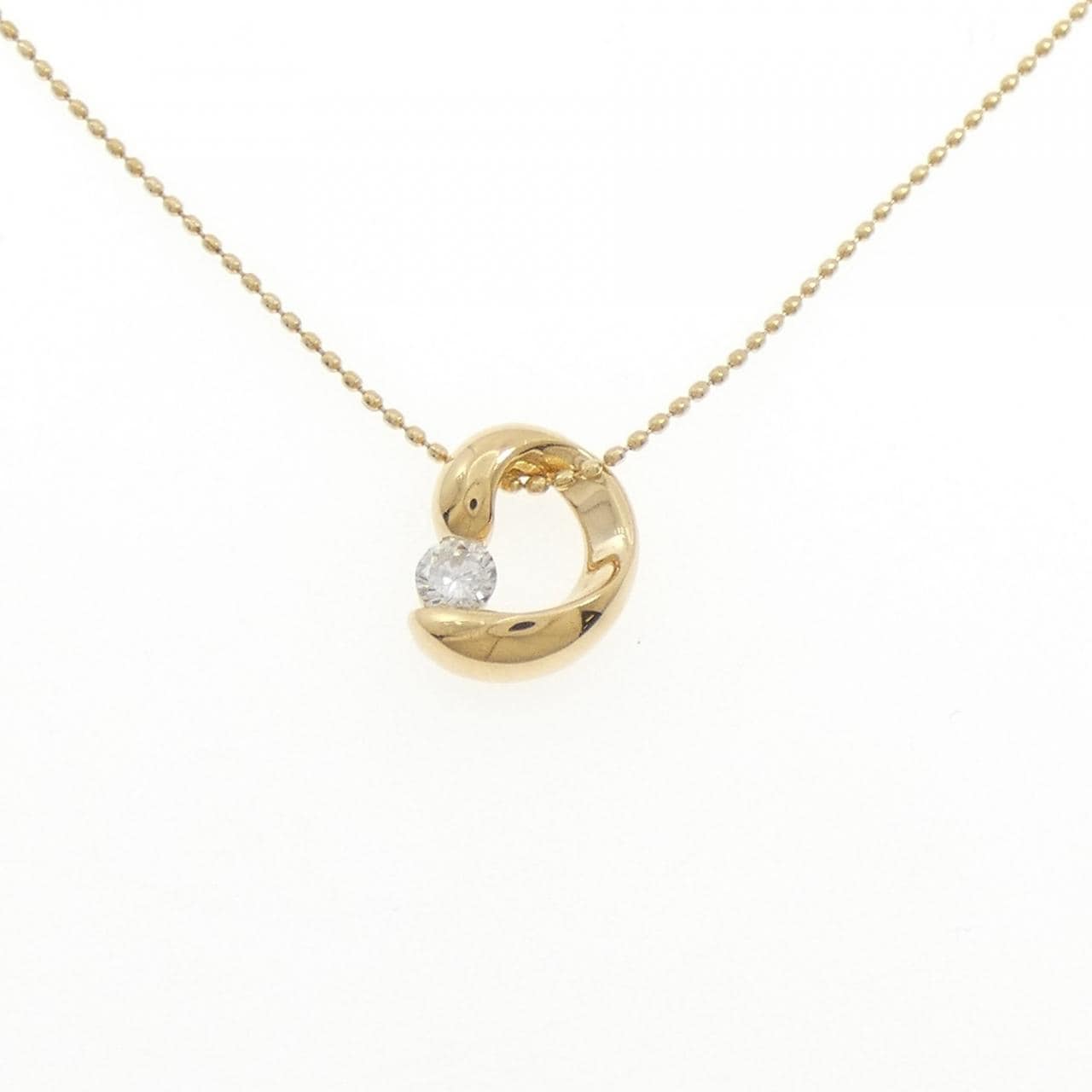 K18YG ダイヤモンド ネックレス 0.14CT