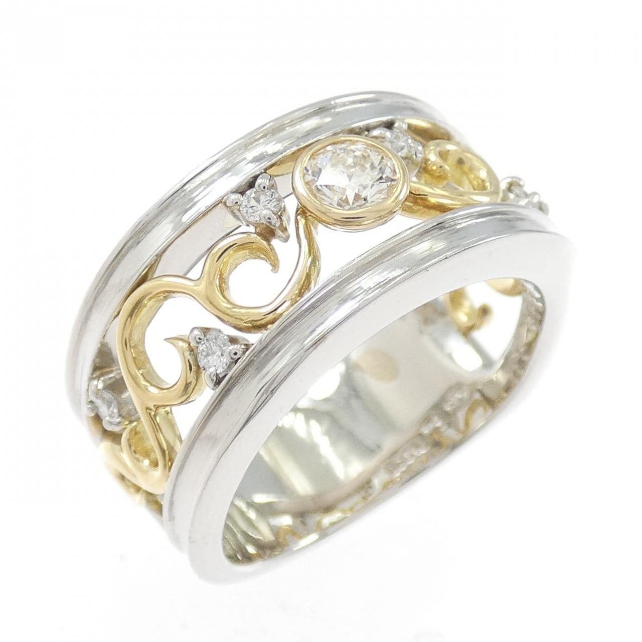 PT900/K18YG ダイヤモンド リング 0.245CT