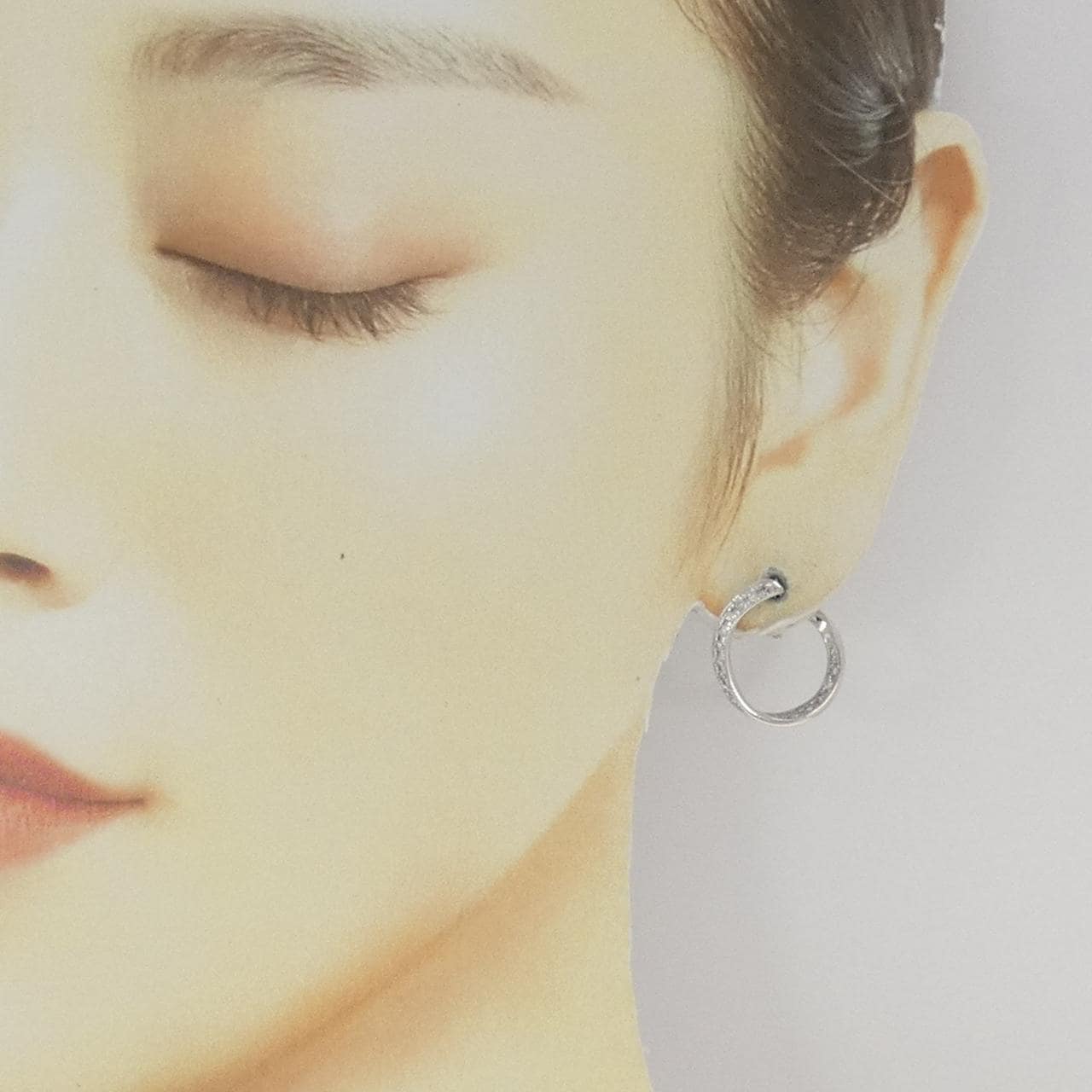 K18WG/K14WG ダイヤモンド ピアス 0.30CT