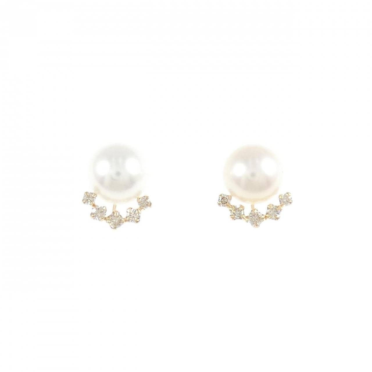 4゜C アコヤパール ピアス 6.7mm