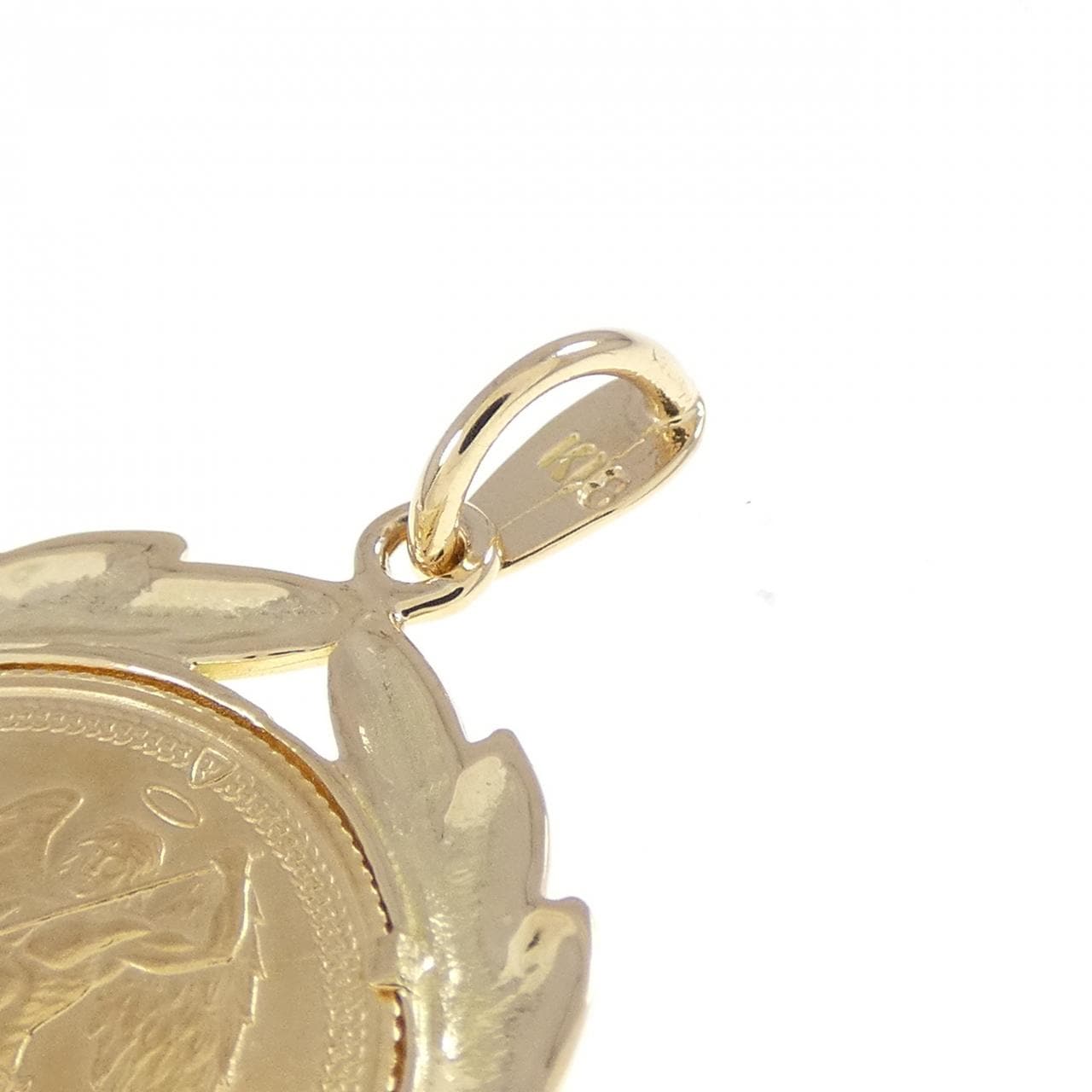 K18YG(枠) コイン ペンダント