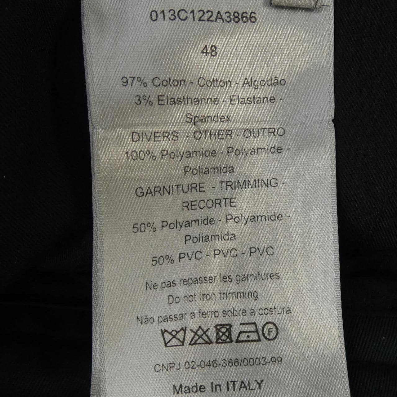 ディオール DIOR DIOR ESSENTIALS ストレッチコットンギャバジン 013C122A3866 パンツ