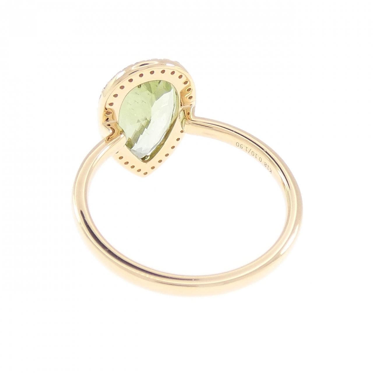 【新品】K18YG トルマリン リング 1.90CT