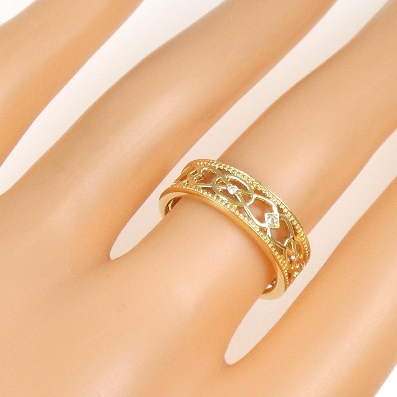 K18YG ダイヤモンド リング 0.02CT