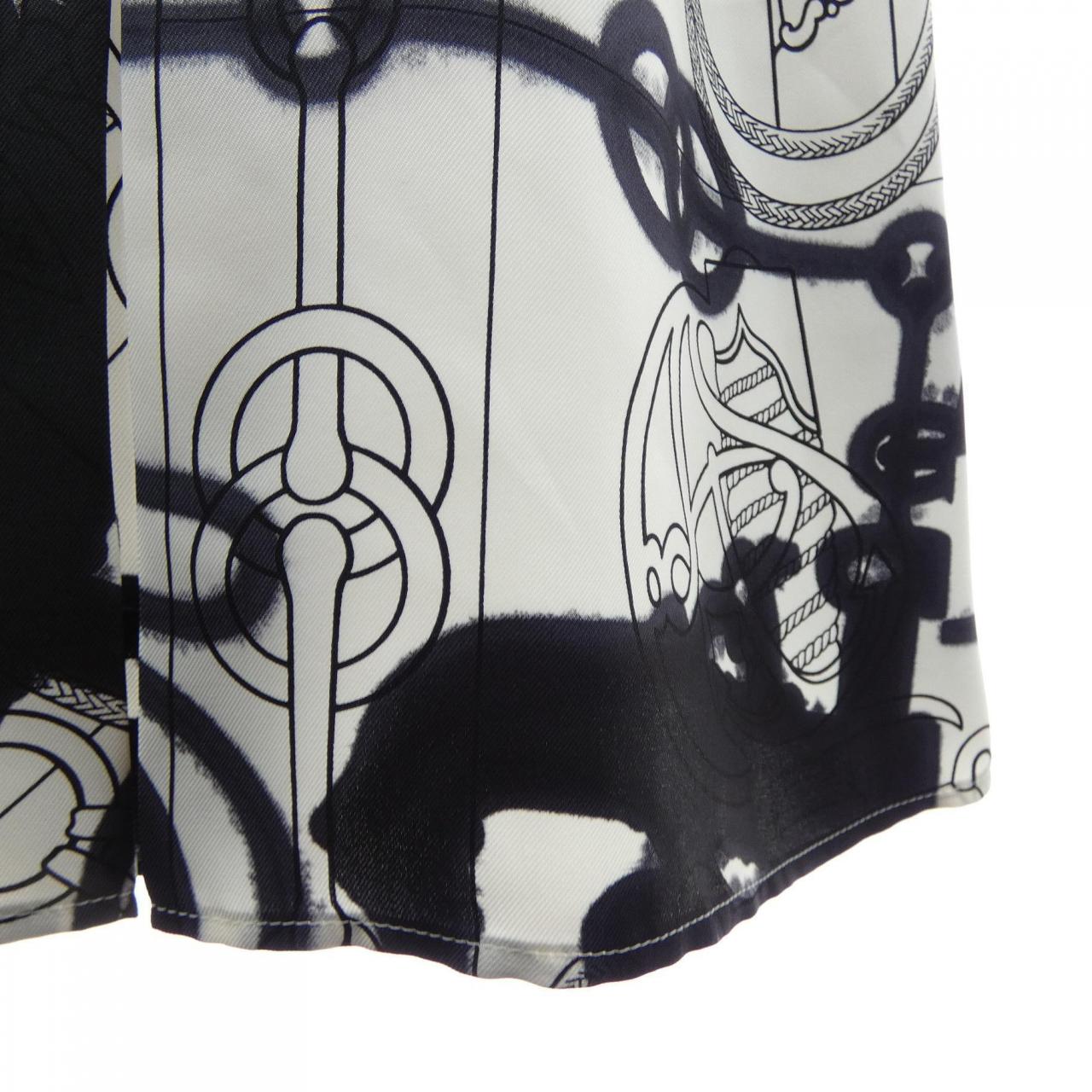 エルメス HERMES CLIQUETIS TATTOO AQUARELLE 2E0305DW ツイルレーヌ スカート