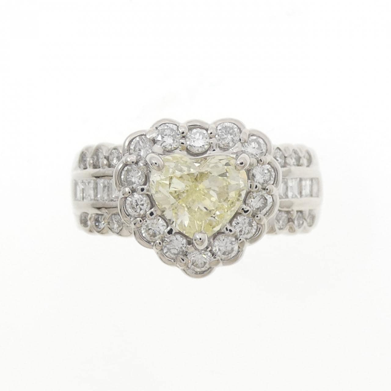 PT900 ハート ダイヤモンド リング 1.007CT