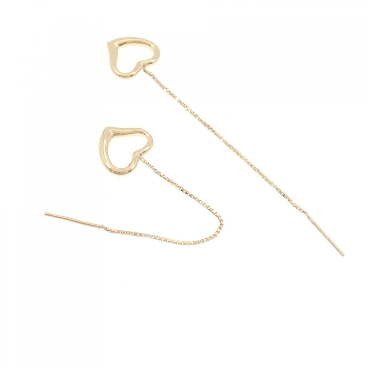 K18YG ハート ピアス