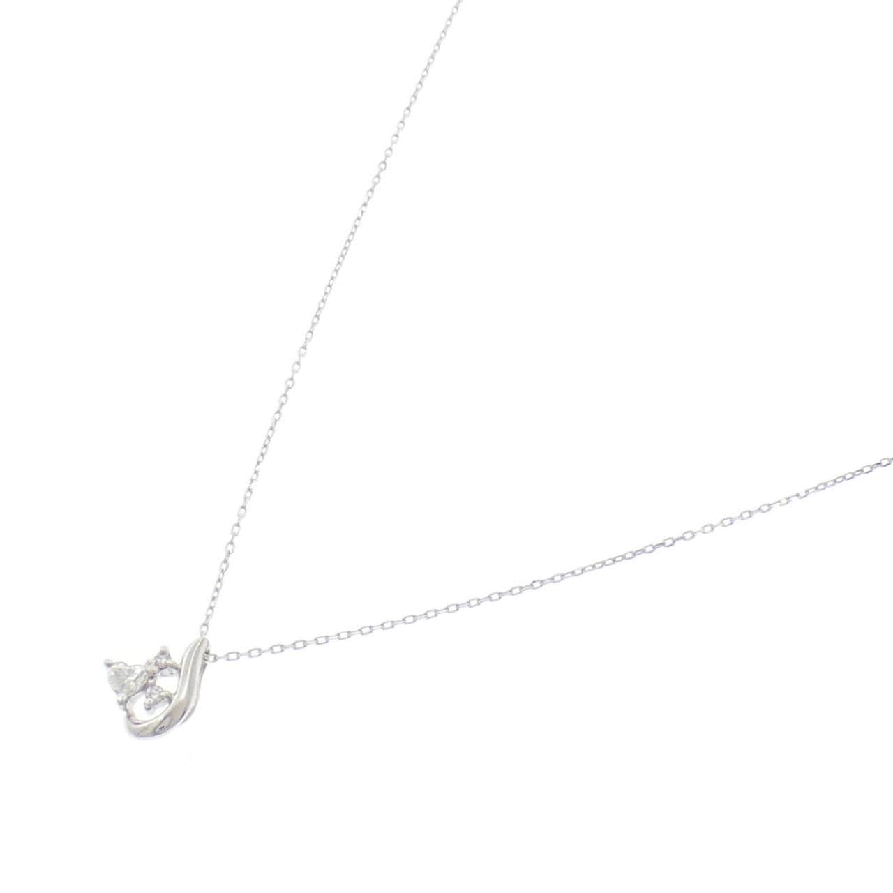 K18WG ダイヤモンド ネックレス 0.08CT