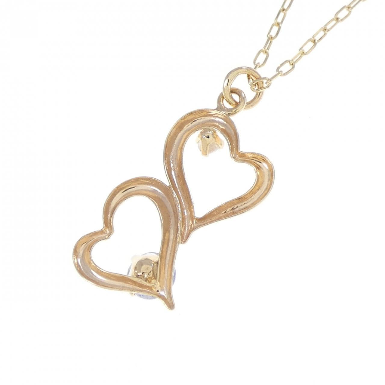 K10YG ハート タンザナイト ネックレス