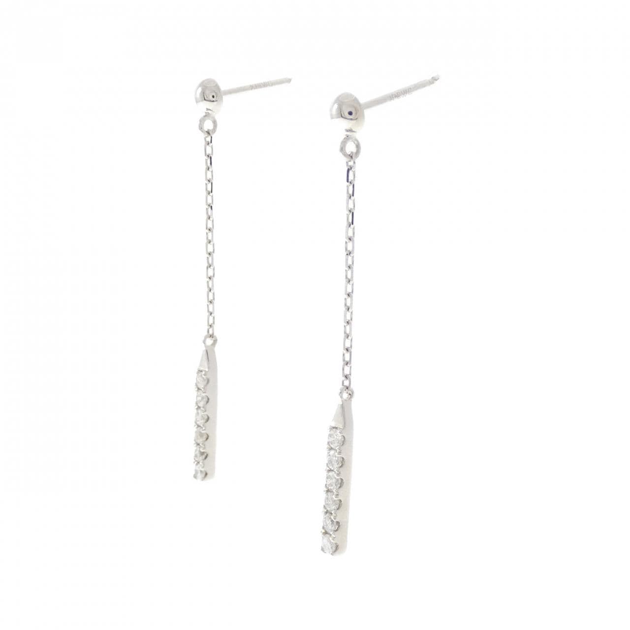 K18WG ダイヤモンド ピアス 0.20CT
