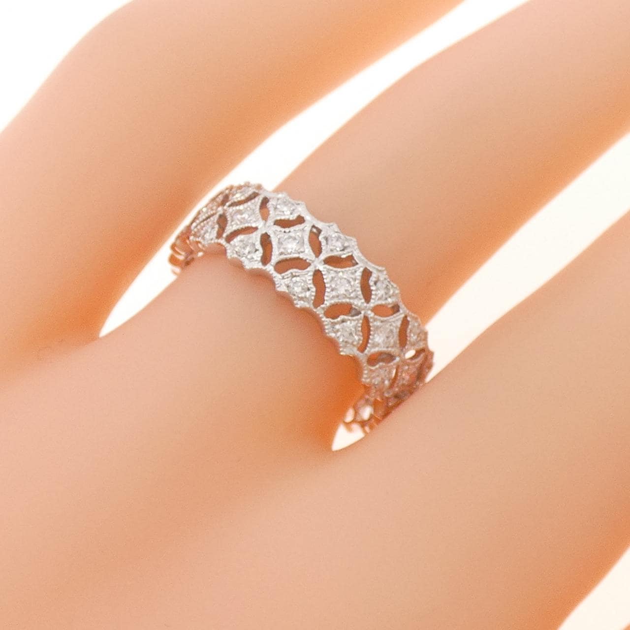 K18WG ダイヤモンド リング 0.25CT