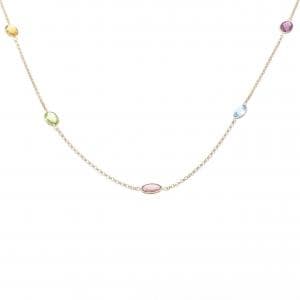 K18YG カラーストーン ネックレス