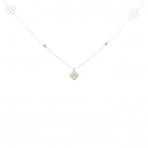 K18WG/K18PG フラワー ダイヤモンド ネックレス 0.20CT