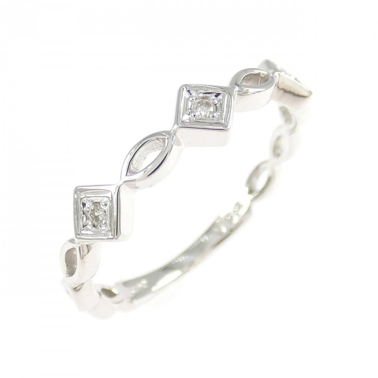 K18WG ダイヤモンド リング 0.03CT