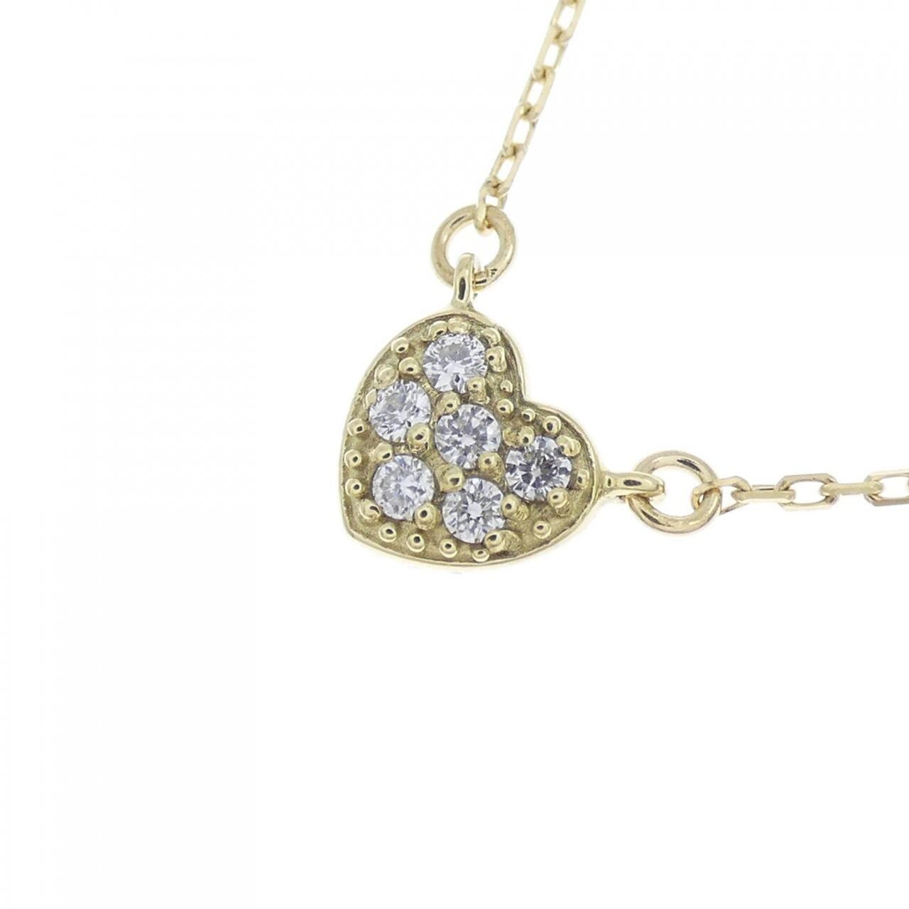 コメ兵｜K18YG ハート ダイヤモンド ネックレス 0.06CT｜ジュエリー