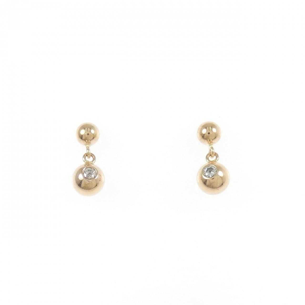 K18YG ダイヤモンド ピアス 0.04CT