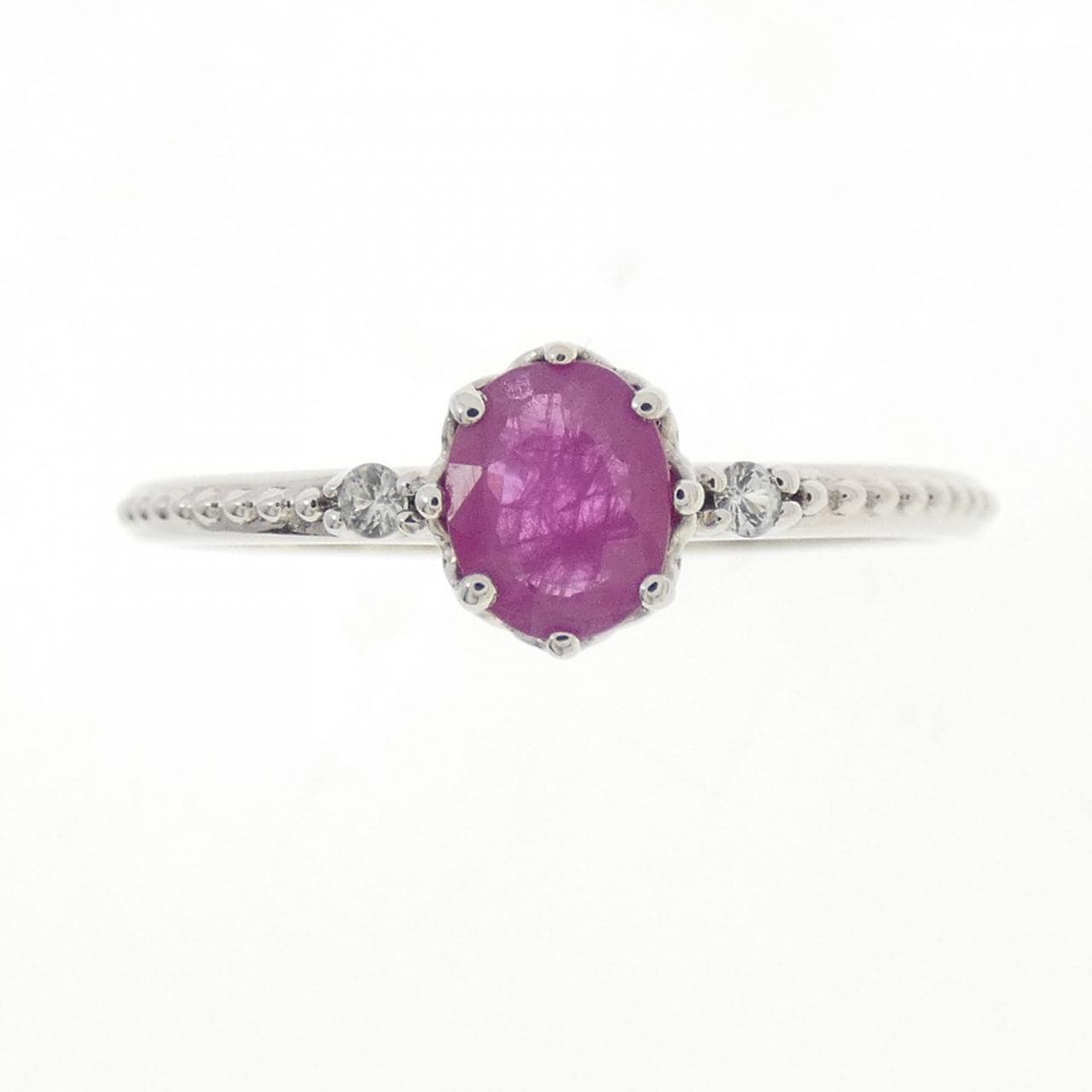 K10WG ルビー リング 0.46CT