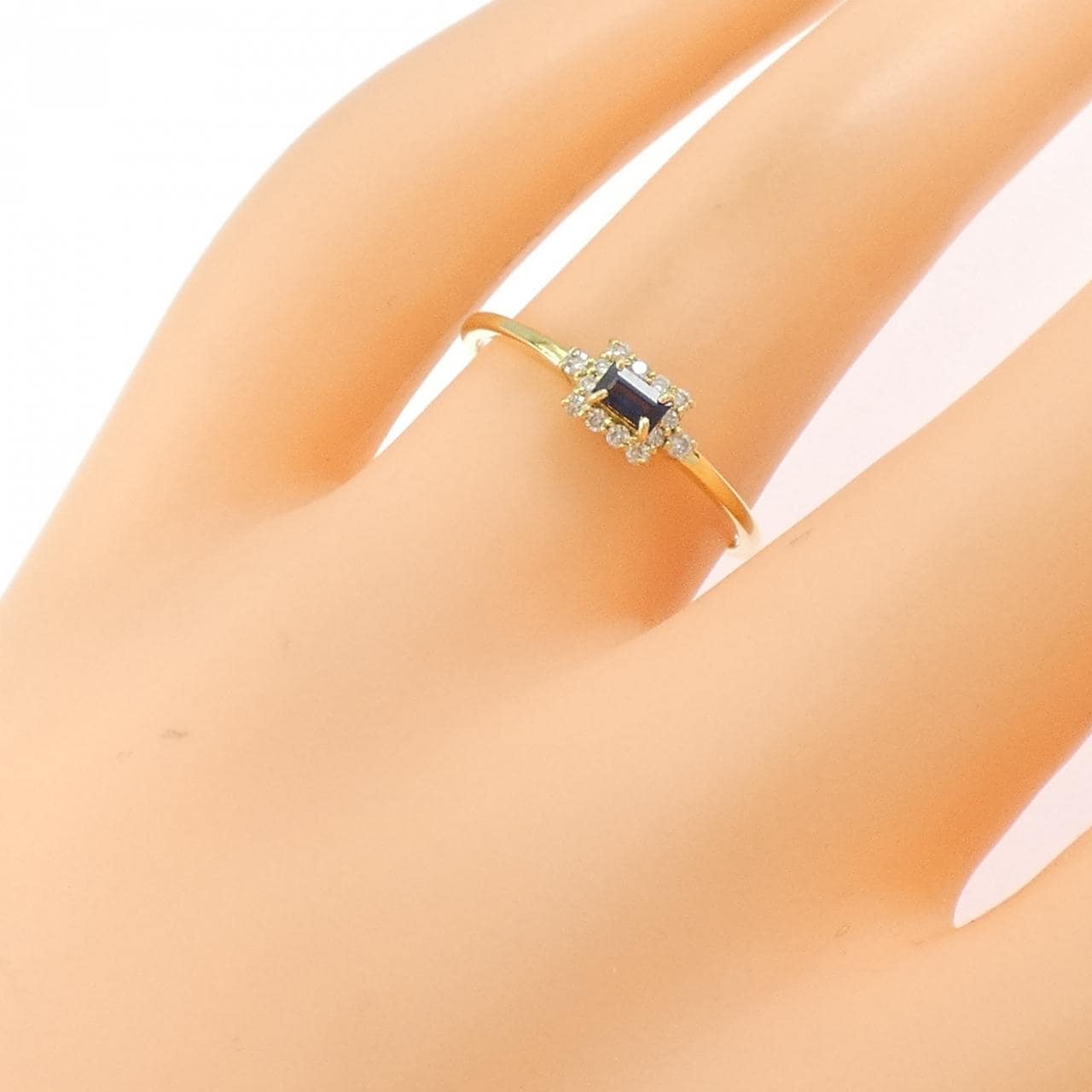 K18YG サファイヤ リング 0.10CT