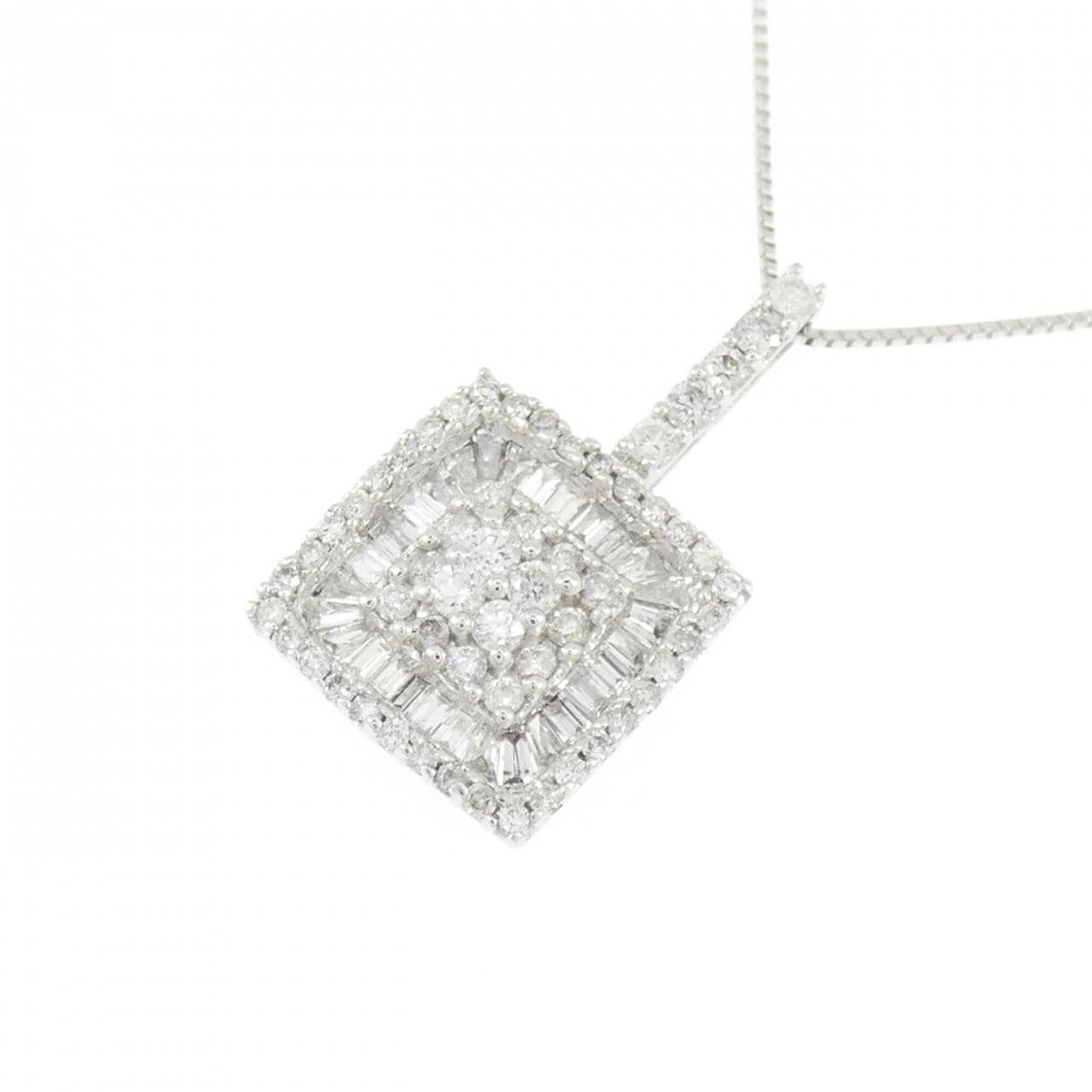 K18WG ダイヤモンド ネックレス 0.65CT