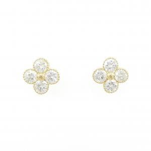 【新品】K18YG ダイヤモンド ピアス 1.089CT 1.078CT E-F SI1 VG-Good