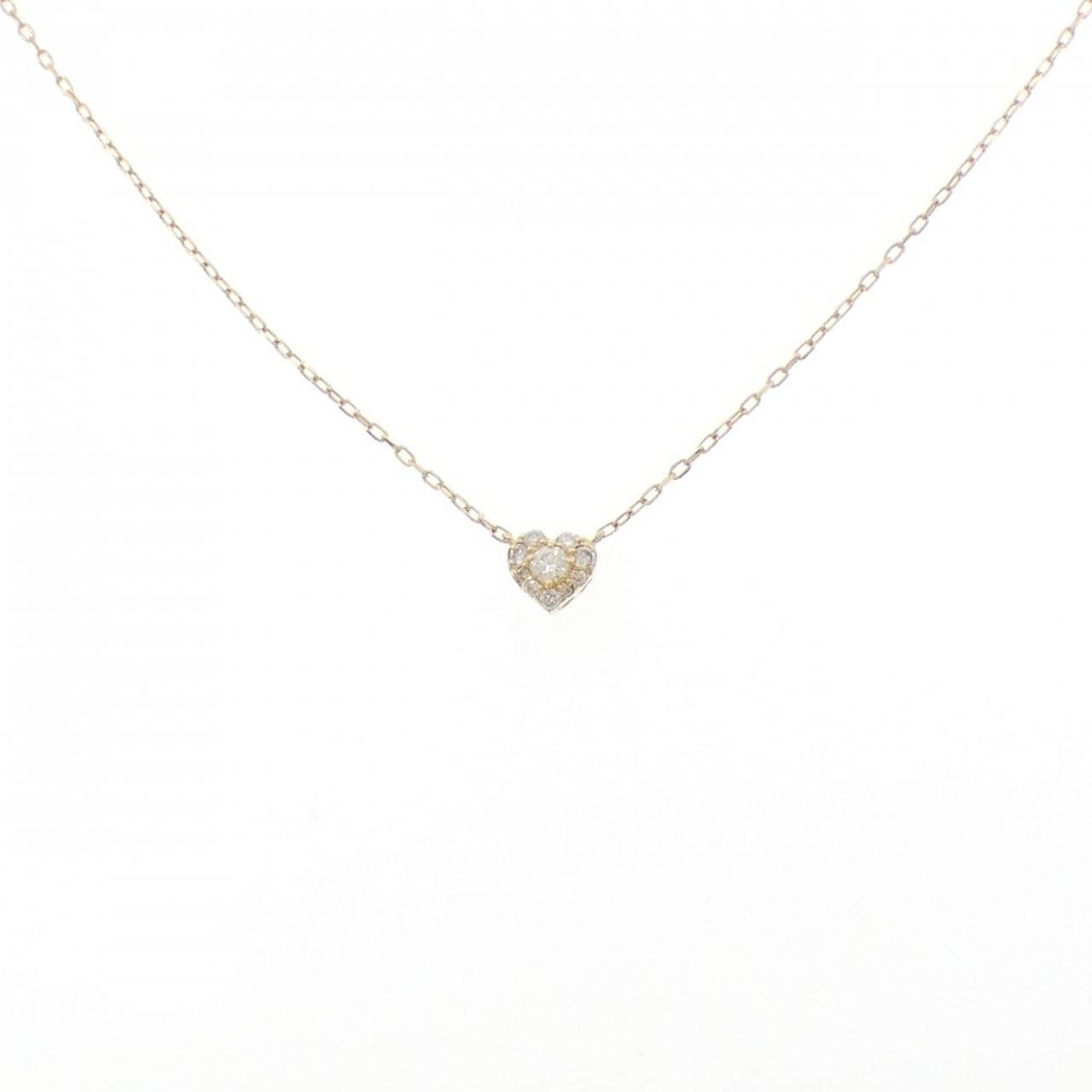 K18YG heart Diamond necklace 0.15CT