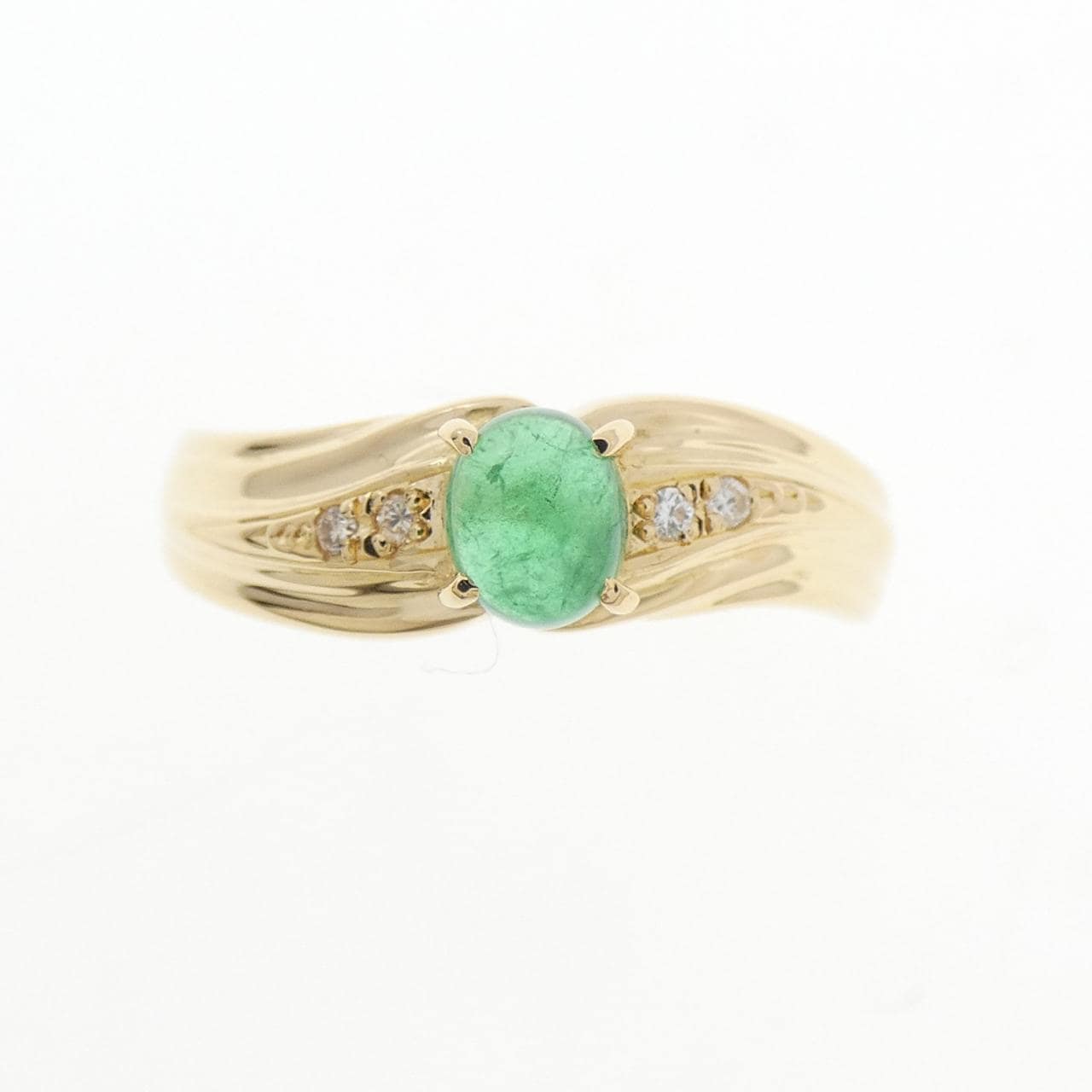 K18YG emerald ring 0.39CT