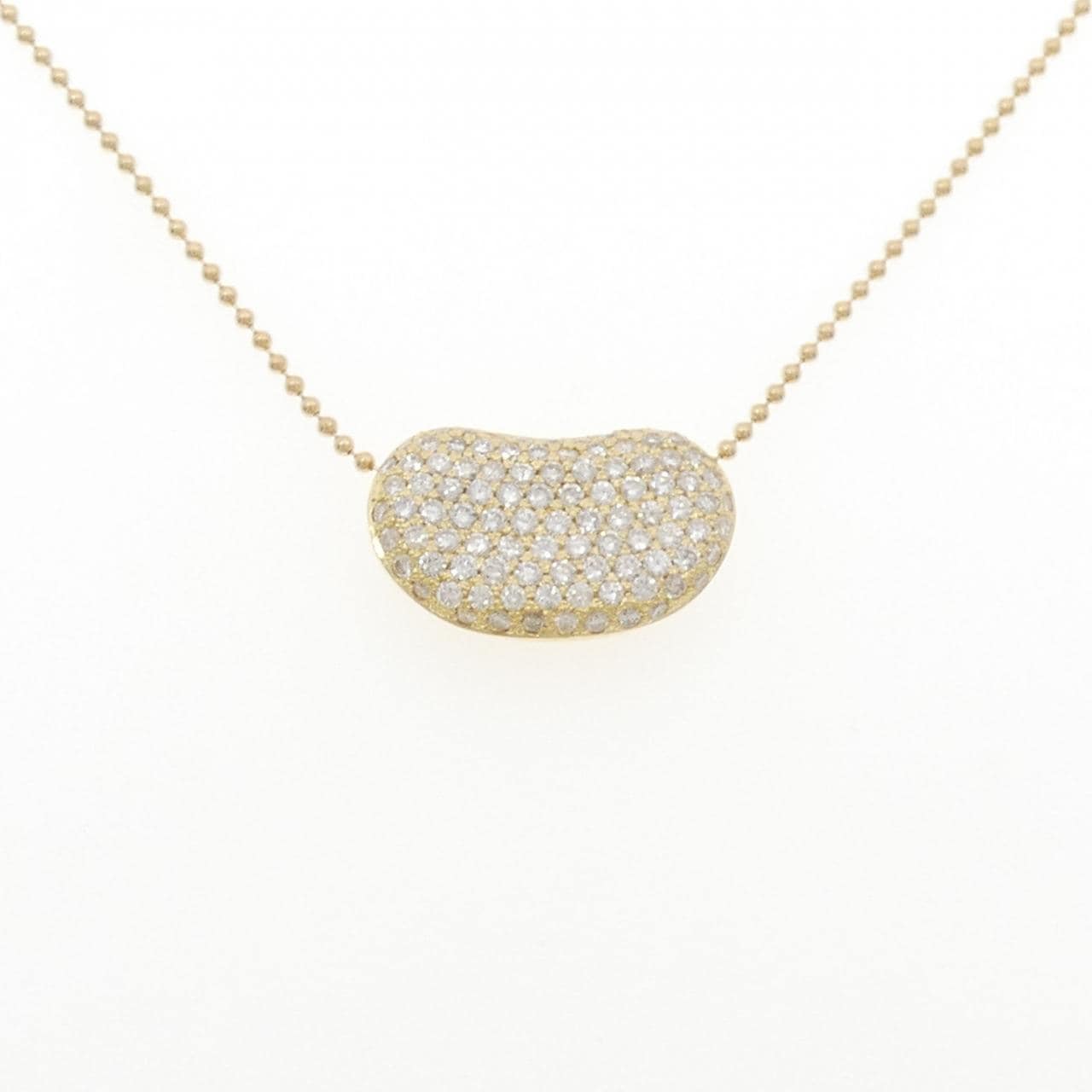 K18YG パヴェ ダイヤモンド ネックレス 2.10CT