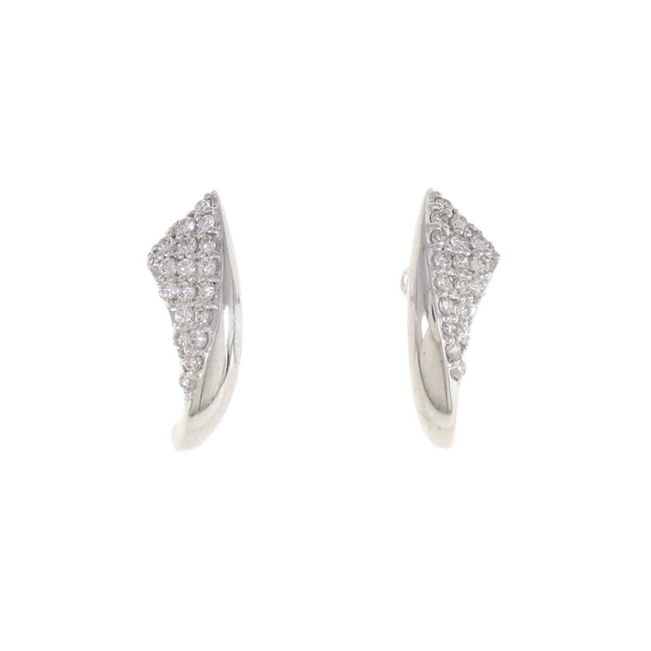 K18WG ダイヤモンド ピアス 0.30CT