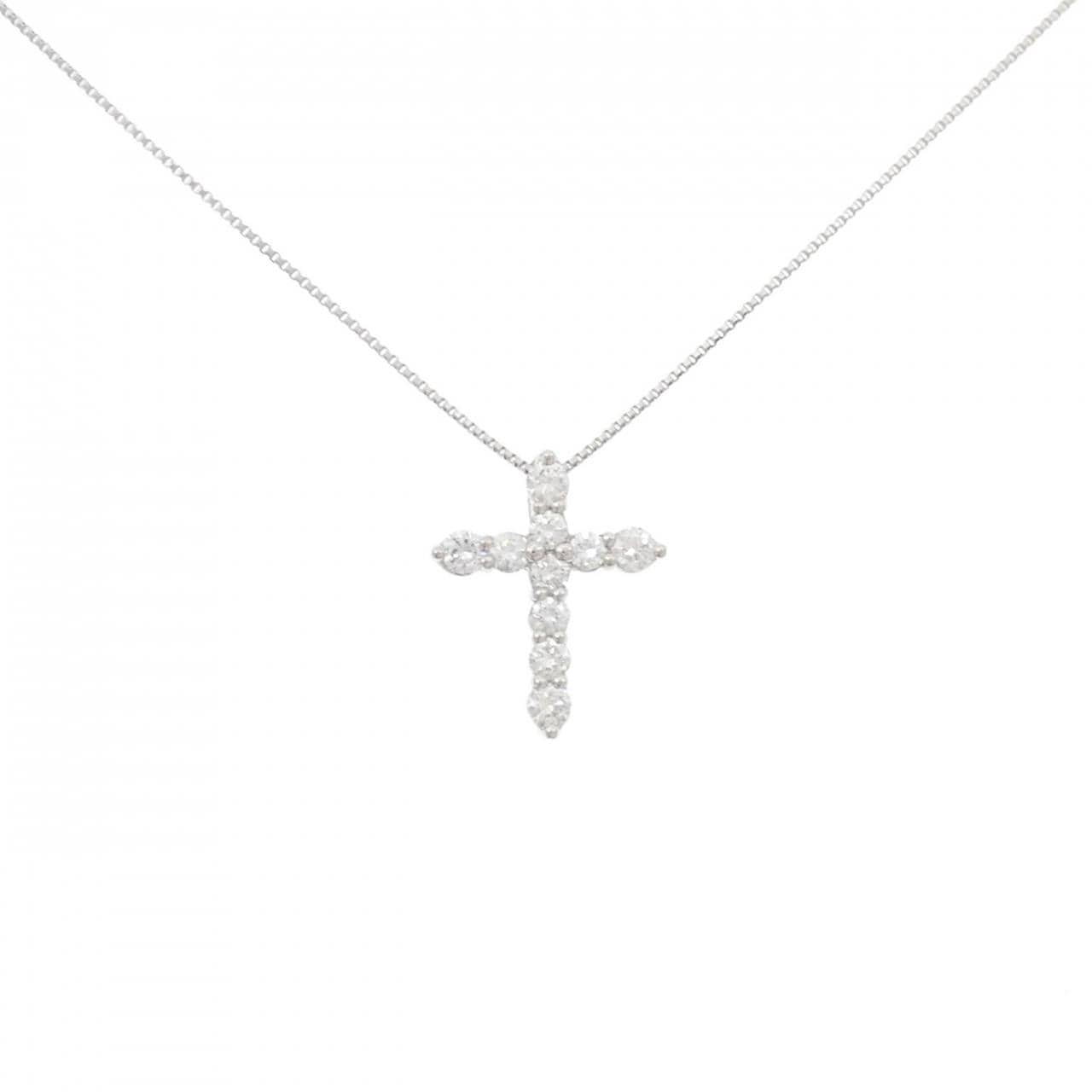 PT900/PT850 クロス ダイヤモンド ネックレス 0.31CT
