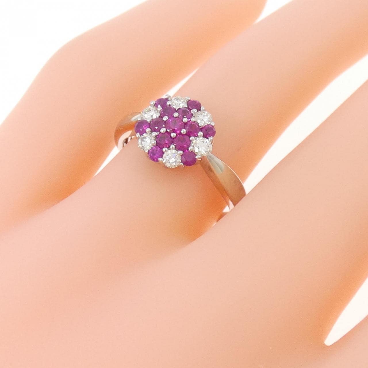 K18WG ルビー リング