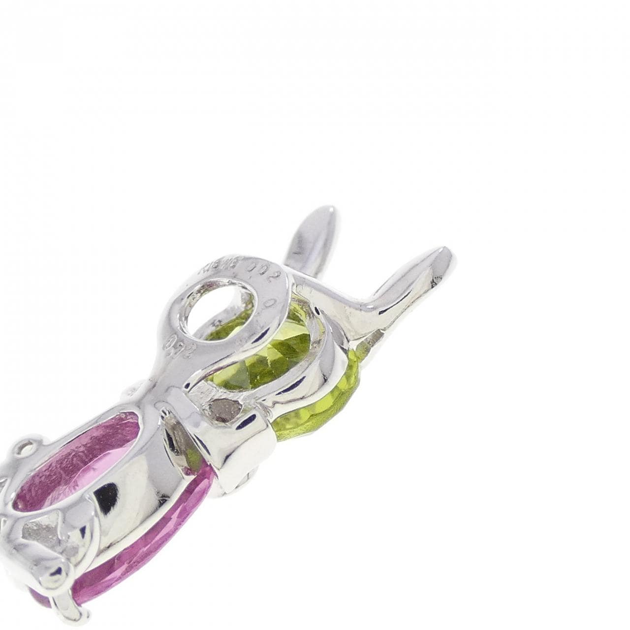 K13WG カラーストーン ラビット ペンダント