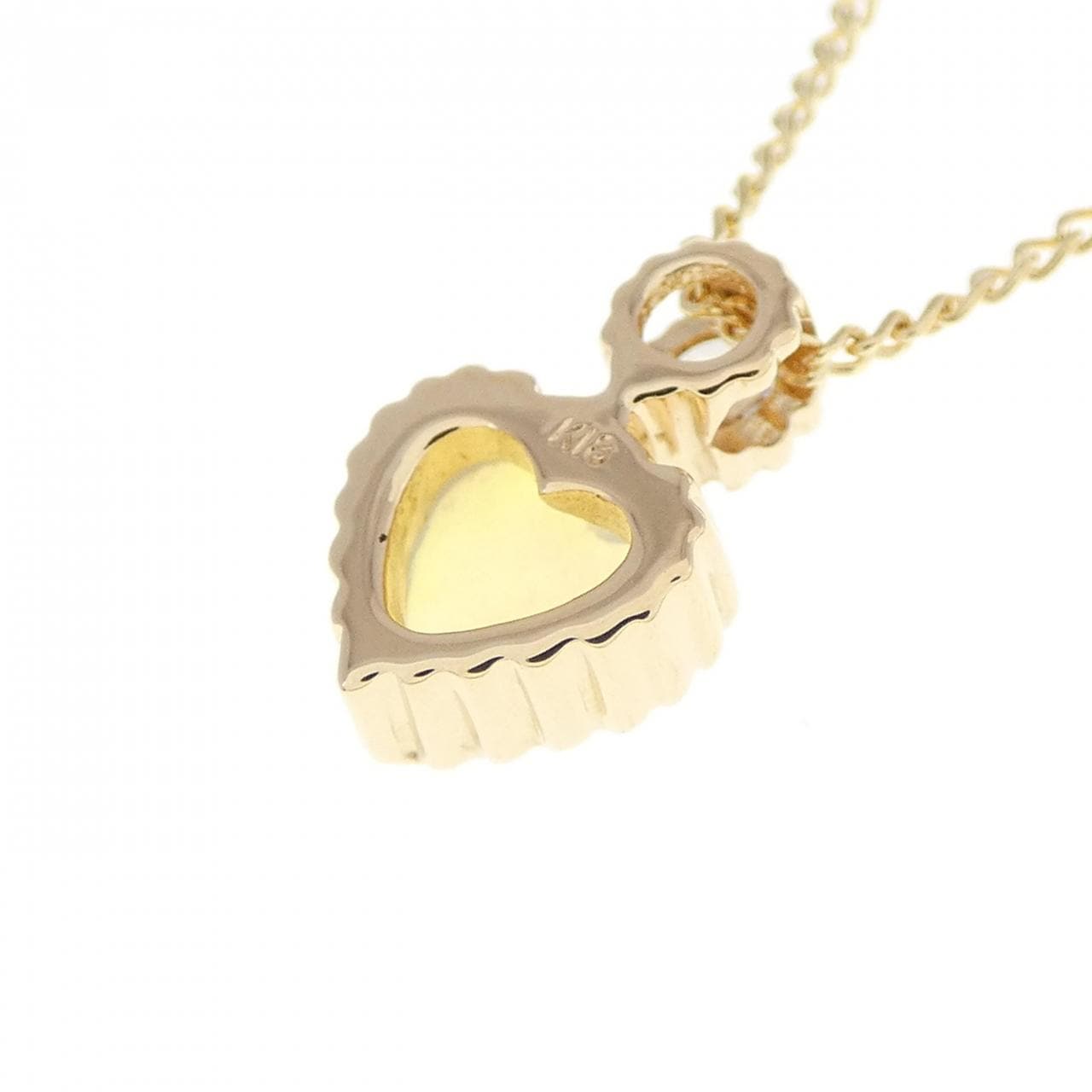 K18YG heart OPAL necklace