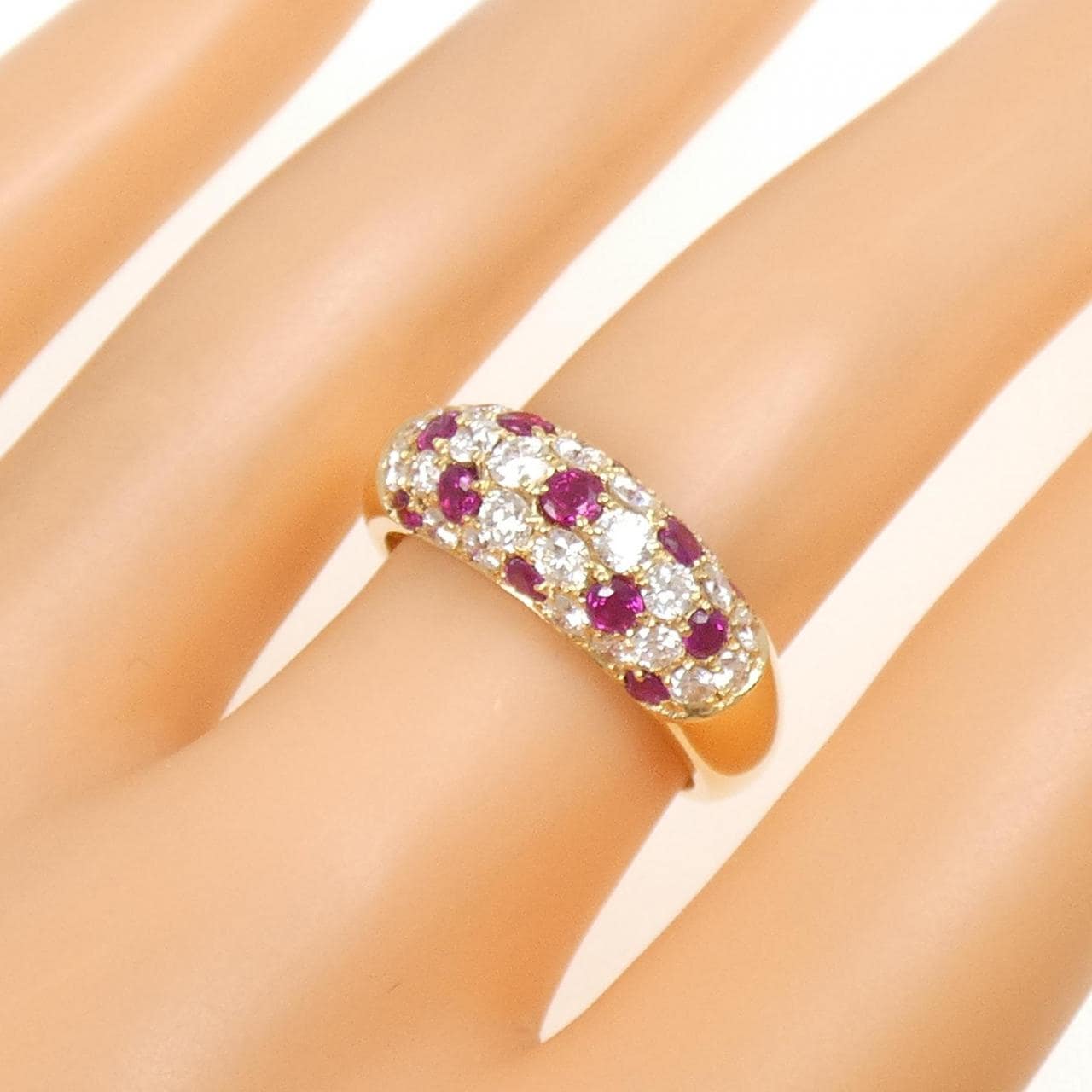 K18YG ルビー リング 0.18CT