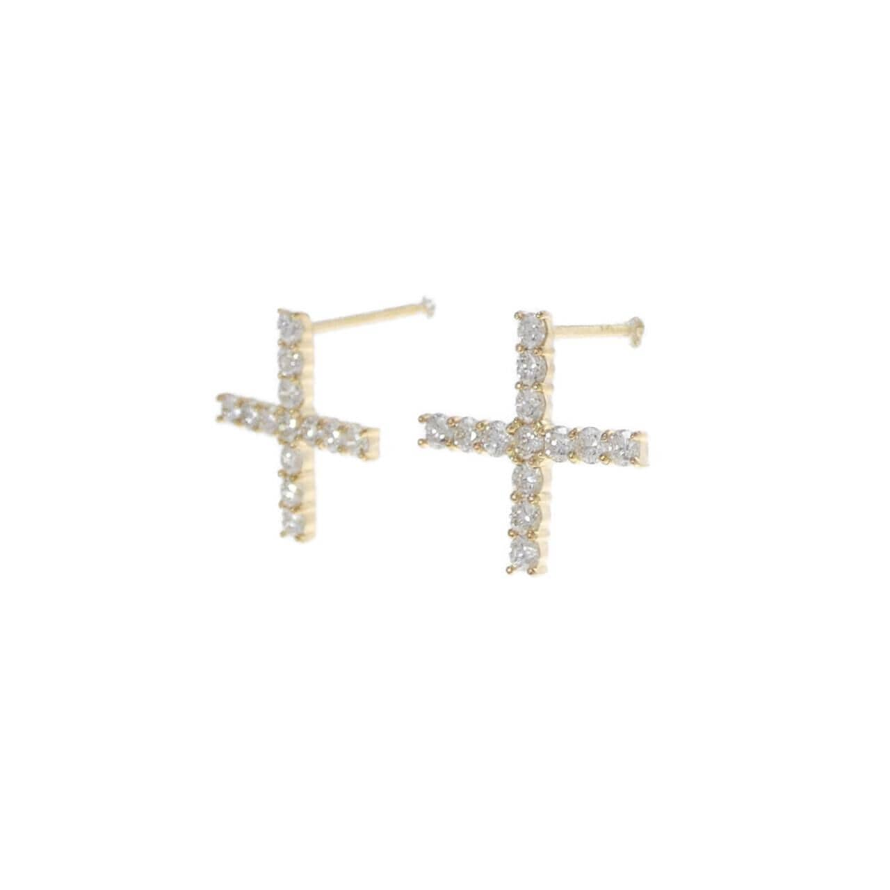 【リメイク】K18YG ダイヤモンド ピアス 0.60CT