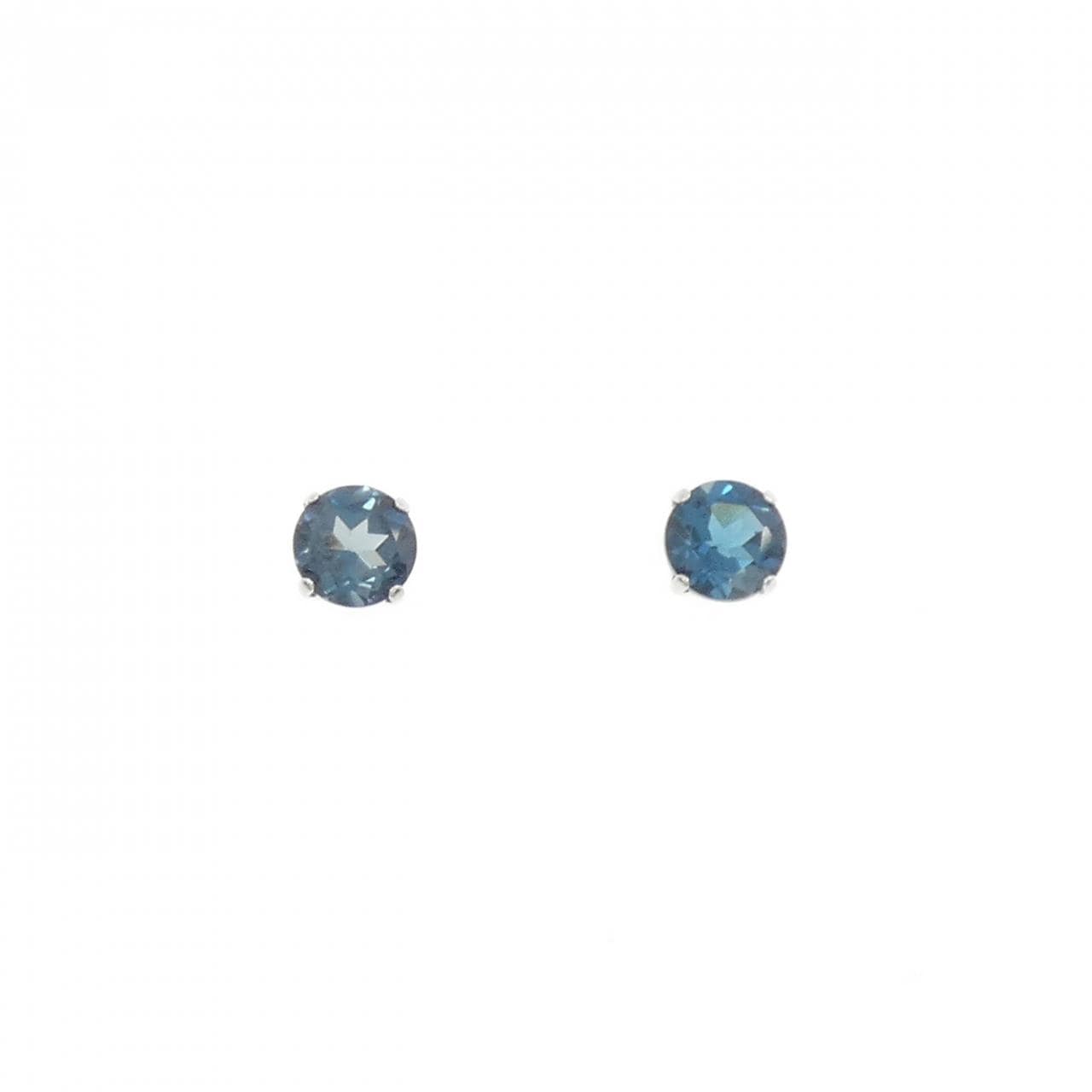 【新品】PT900 ブルートパーズ ピアス 1.00CT