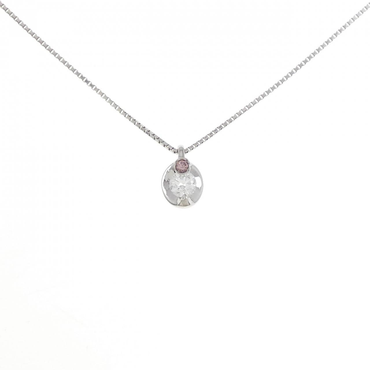 PT900/PT850 ピンクダイヤモンド ネックレス 0.02CT