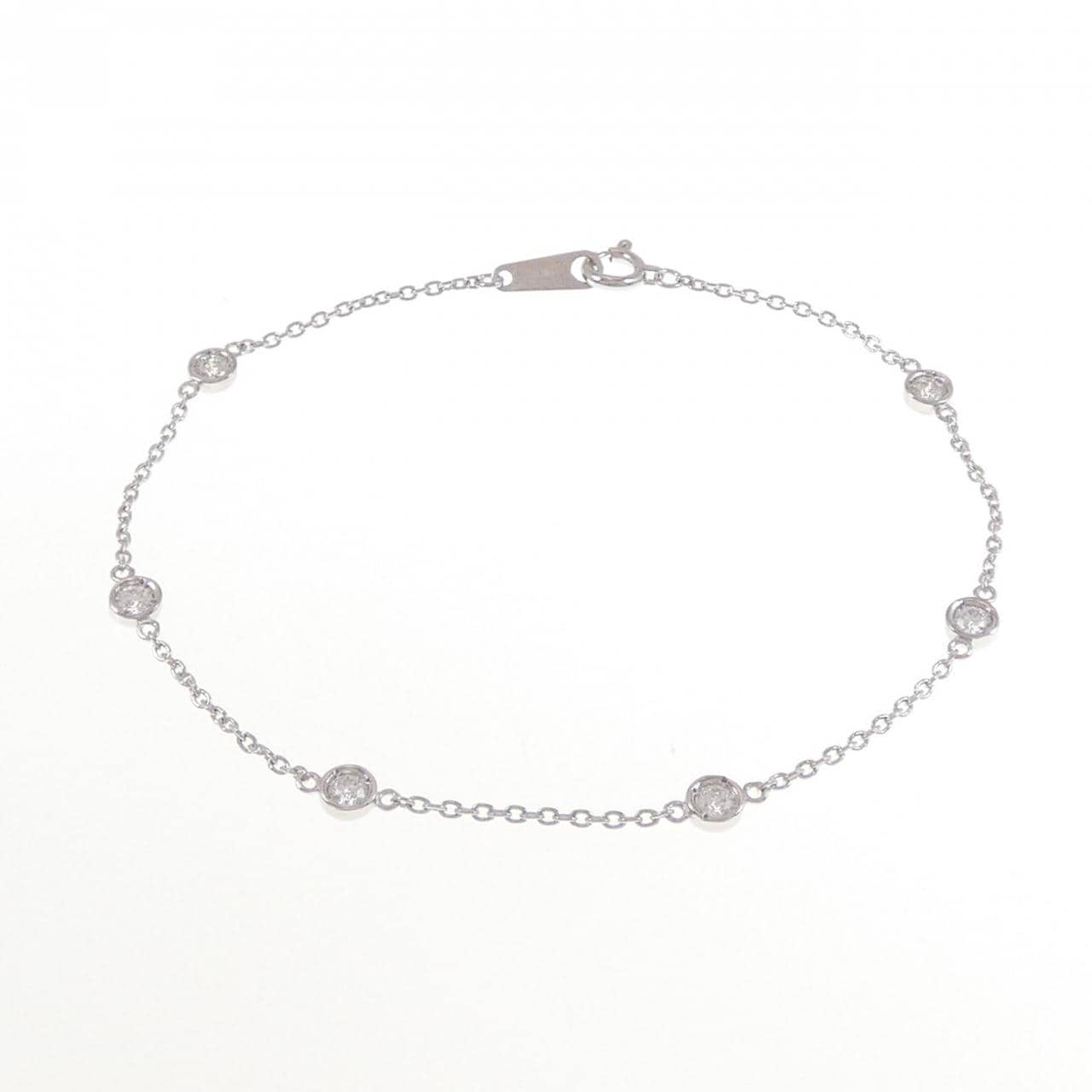 K18WG ダイヤモンド ブレスレット 0.30CT