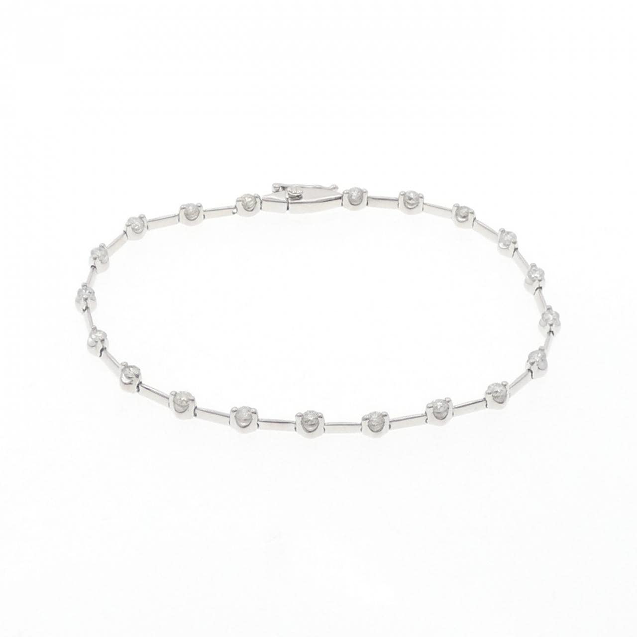 K18WG ダイヤモンド ブレスレット 1.00CT
