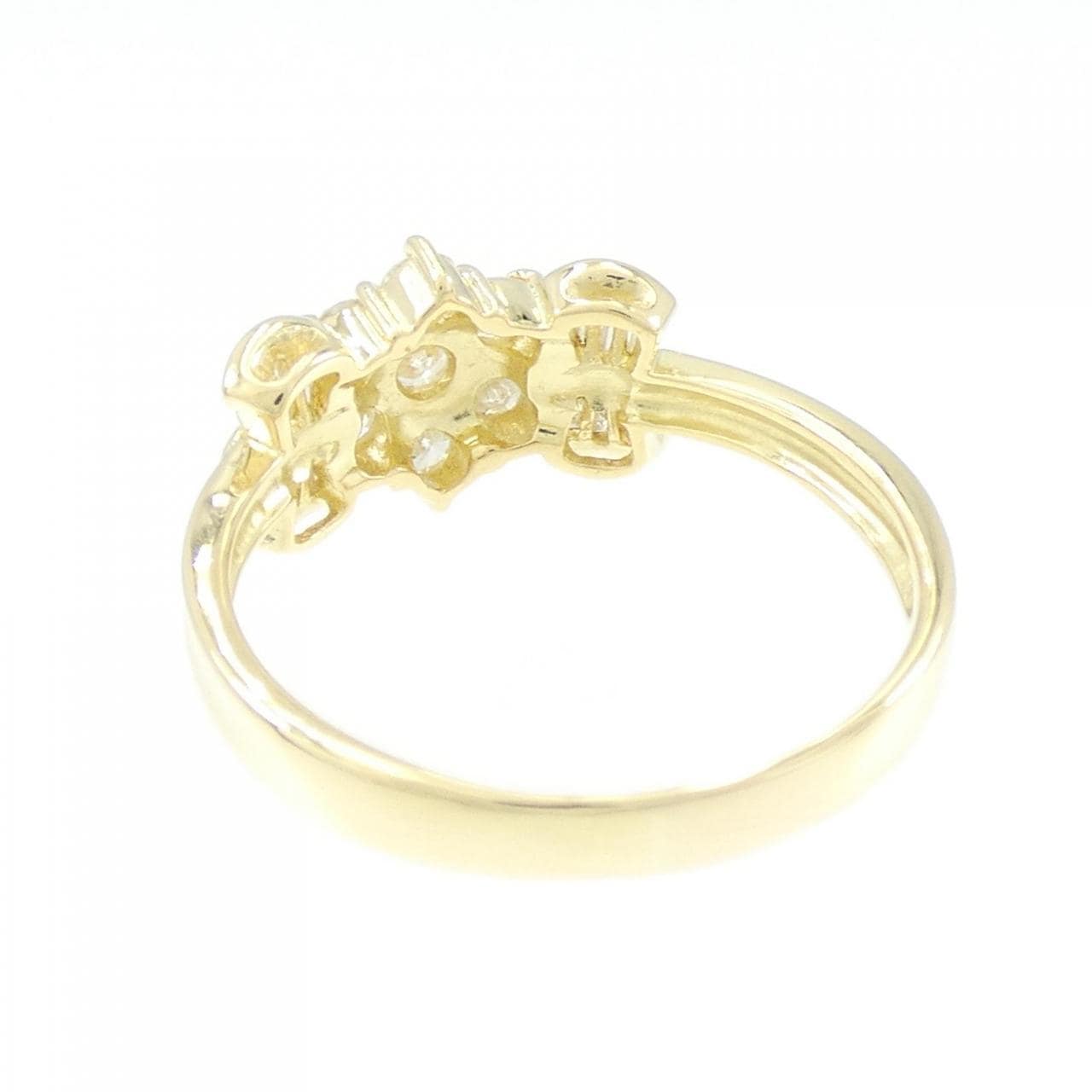 K18YG フラワー ダイヤモンド リング 0.70CT