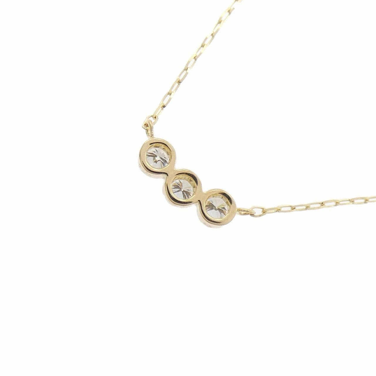 【リメイク】K18YG ダイヤモンド ネックレス 0.10CT