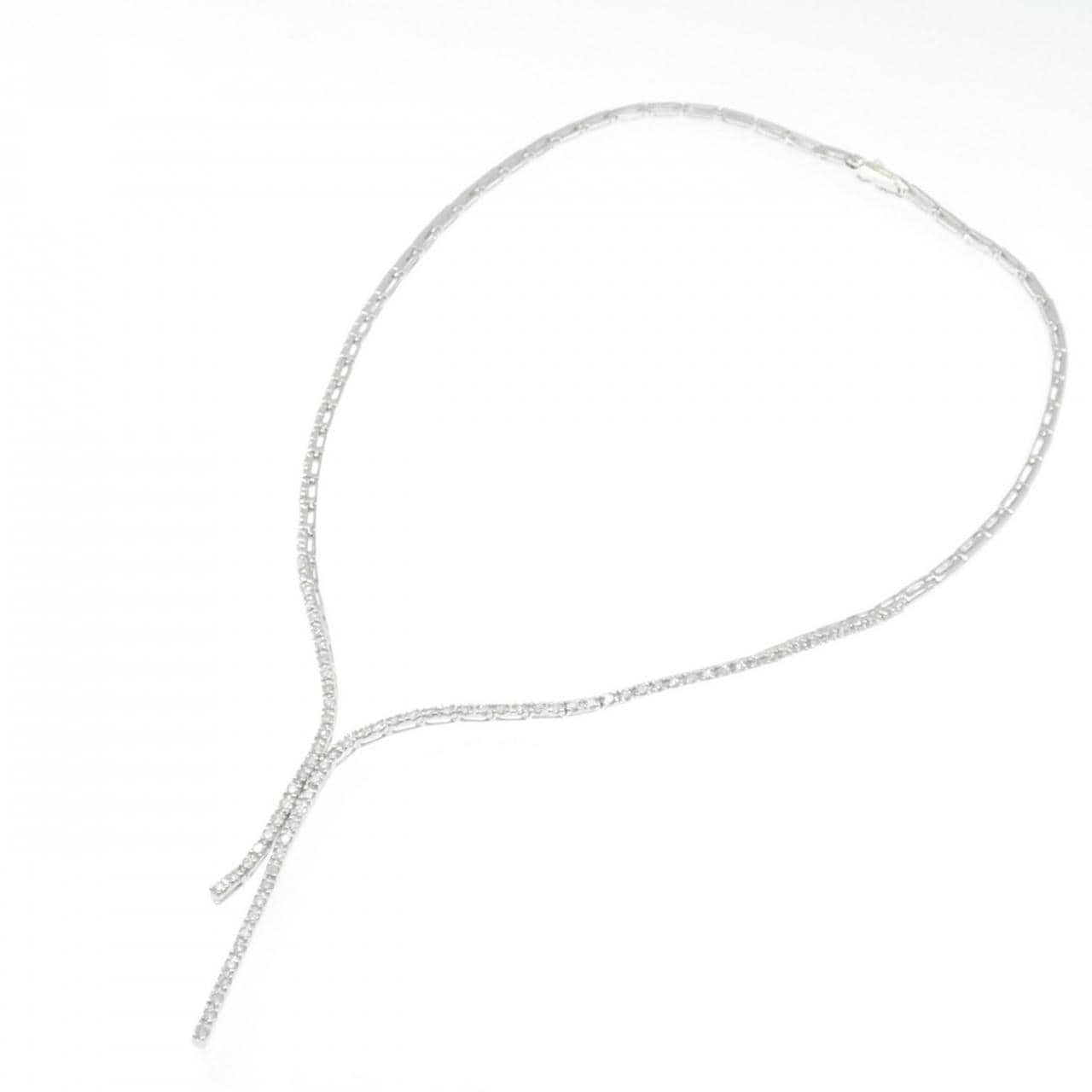 K18WG ダイヤモンド ネックレス 2.00CT