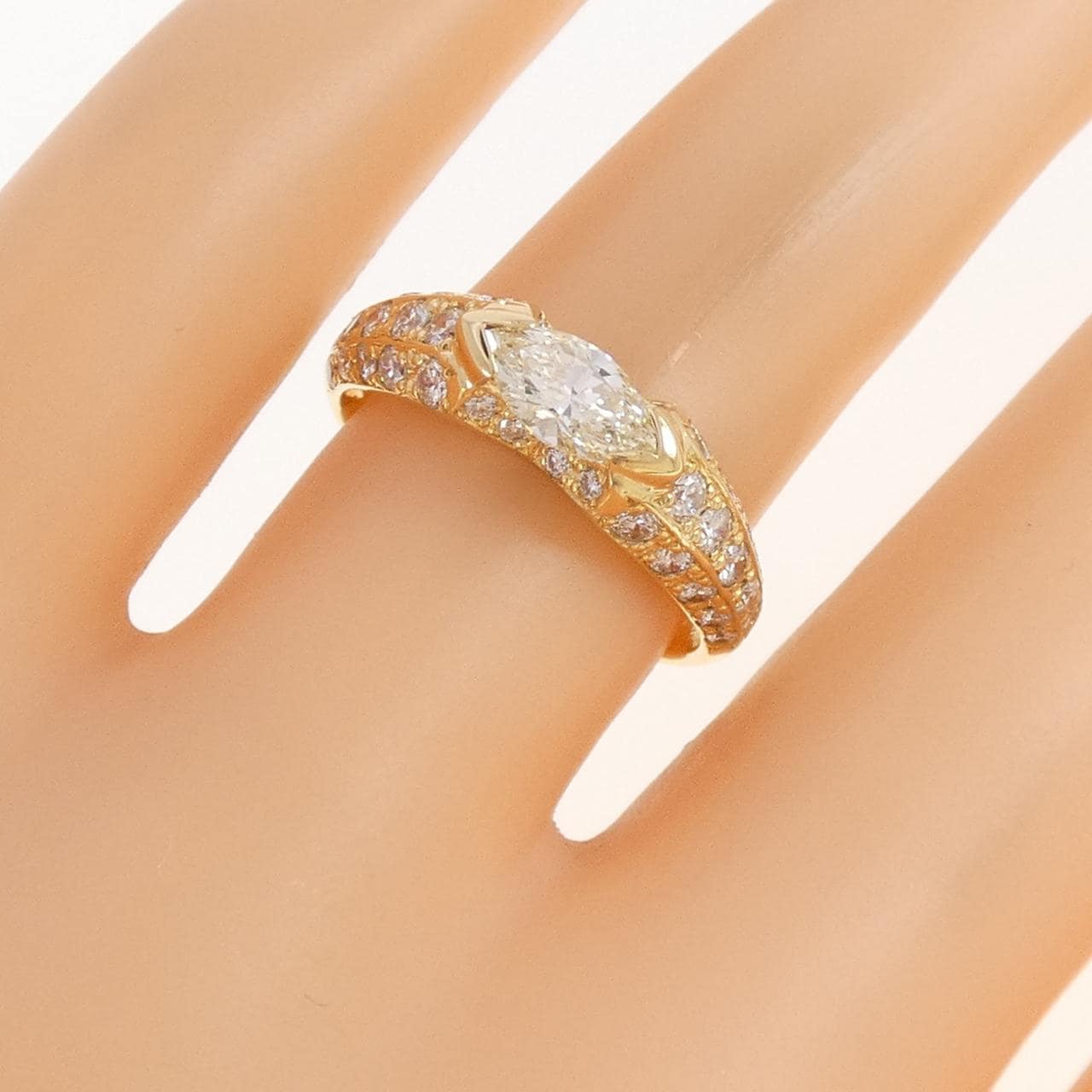 K18YG ダイヤモンド リング 0.466CT