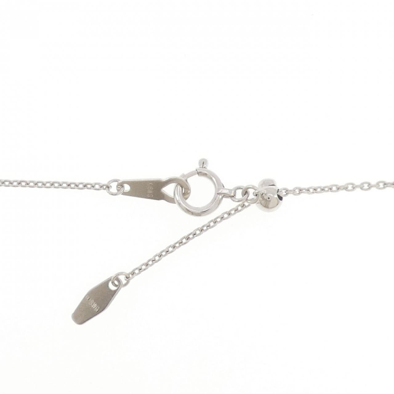 K18YG/K18WG バナナ サファイヤ ネックレス 0.46CT