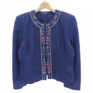 【ヴィンテージ】レオナールファッション LEONARD FASHION ノーカラージャケット