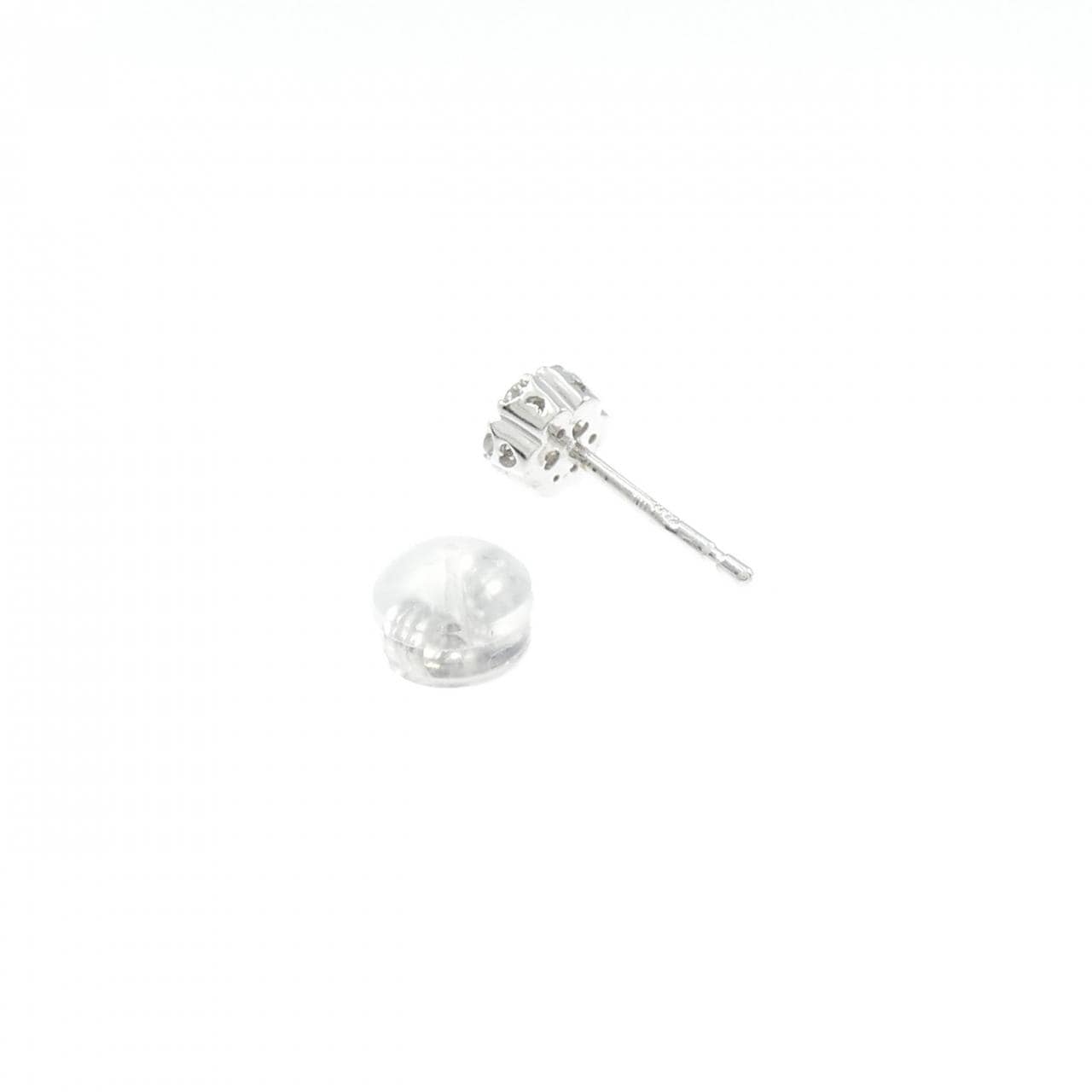 K18WG ダイヤモンド ピアス 0.12CT 片耳